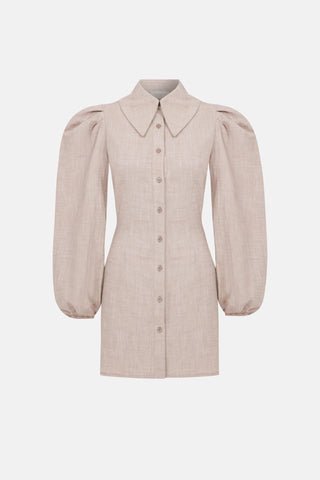 AMBER SHIRT DRESS / BEIGE - Maison OrientNAIAMaison OrientClothing
