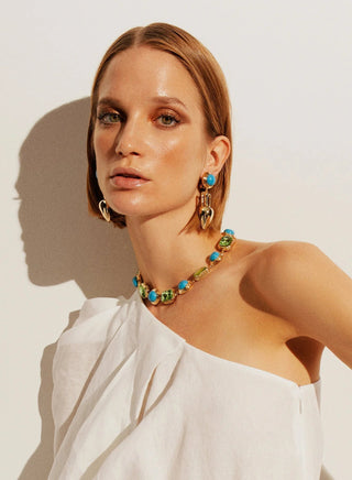 Amphora Turquoise Earrings - Maison OrientNinonMaison OrientJewelry