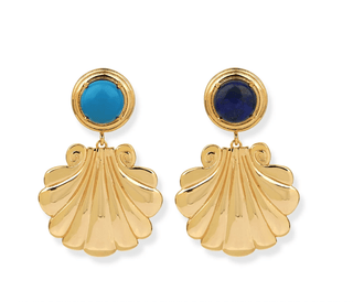 Aphrodite Turquoise Lapis Earrings - Maison OrientNinonMaison OrientJewelry