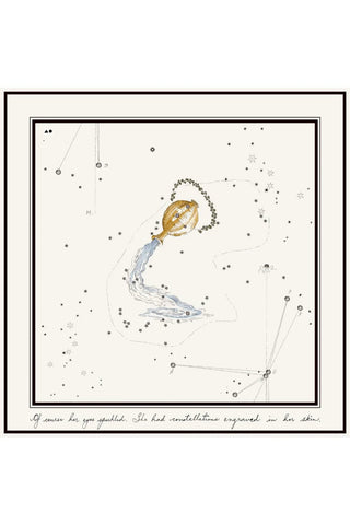 Aquarius Printed Satin Scarf - Maison OrientThe Summer HouseMaison OrientScarves