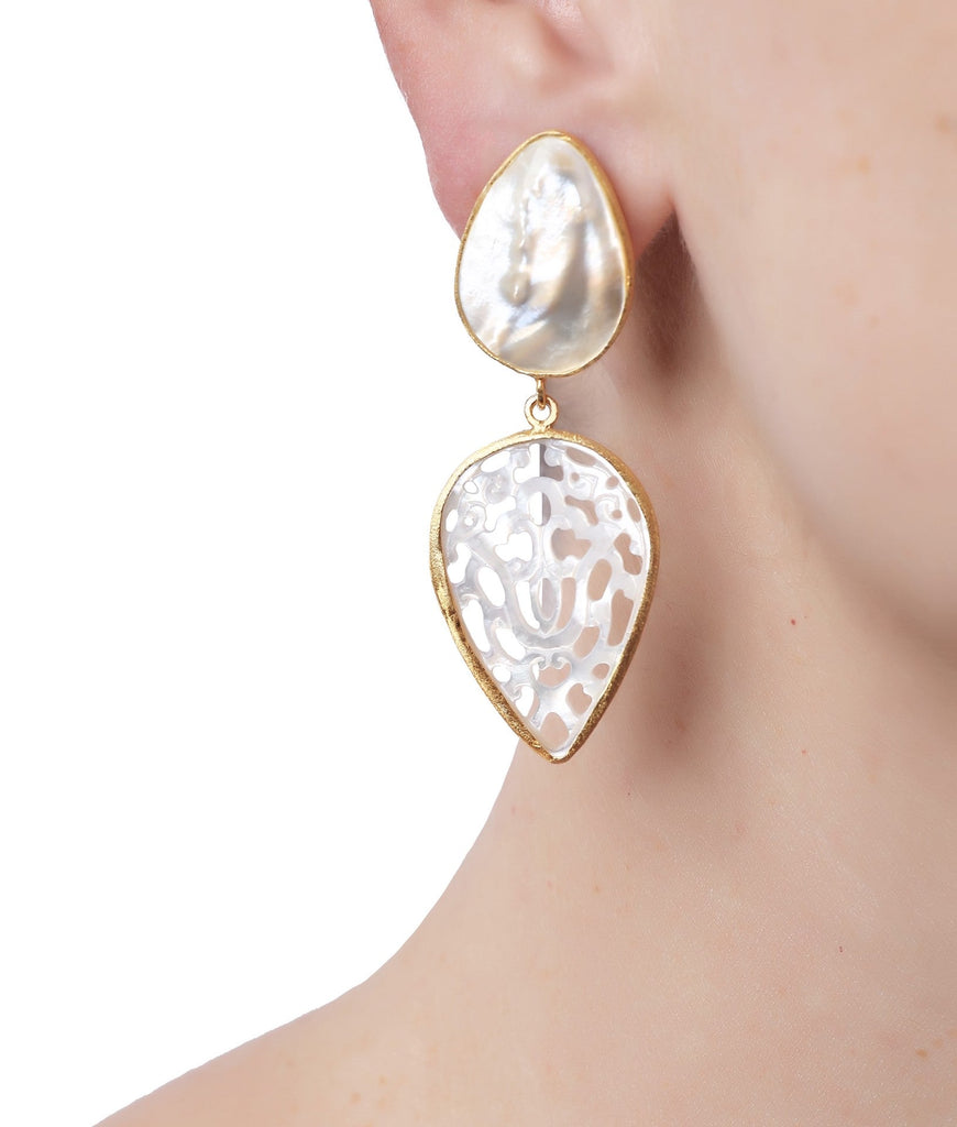 ARABELLA in Mother of Pearls - Maison OrientChadia HamatiMaison OrientEarrings