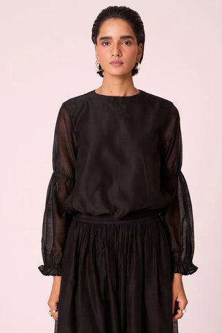 Atlas Black Handwoven Top - Maison OrientThe Summer HouseMaison OrientShirts & Tops