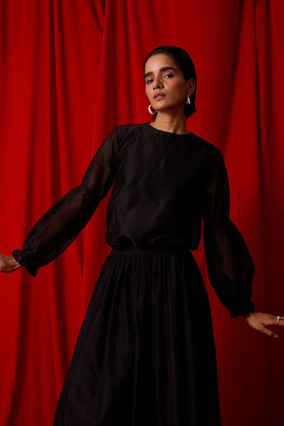 Atlas Black Handwoven Top - Maison OrientThe Summer HouseMaison OrientShirts & Tops