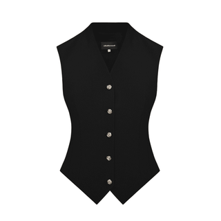 Black Vest W/Golden Buttons - Maison OrientDaloodMaison OrientClothing