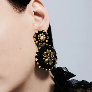 Black/Gold Flower Drops - Maison OrientPinar OzevlatMaison OrientJewelry