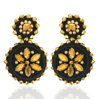 Black/Gold Flower Drops - Maison OrientPinar OzevlatMaison OrientJewelry