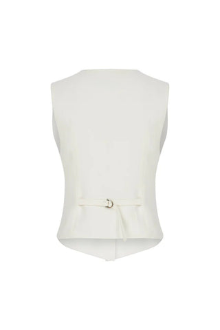 Brita Linen Vest in White - Maison OrientNazli CerenMaison OrientClothing