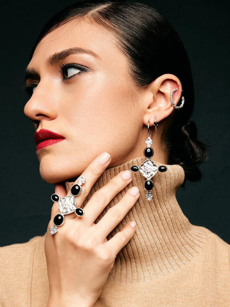 CARYA HOOP SILVER EARRINGS - Maison OrientBodhitaMaison OrientJewelry