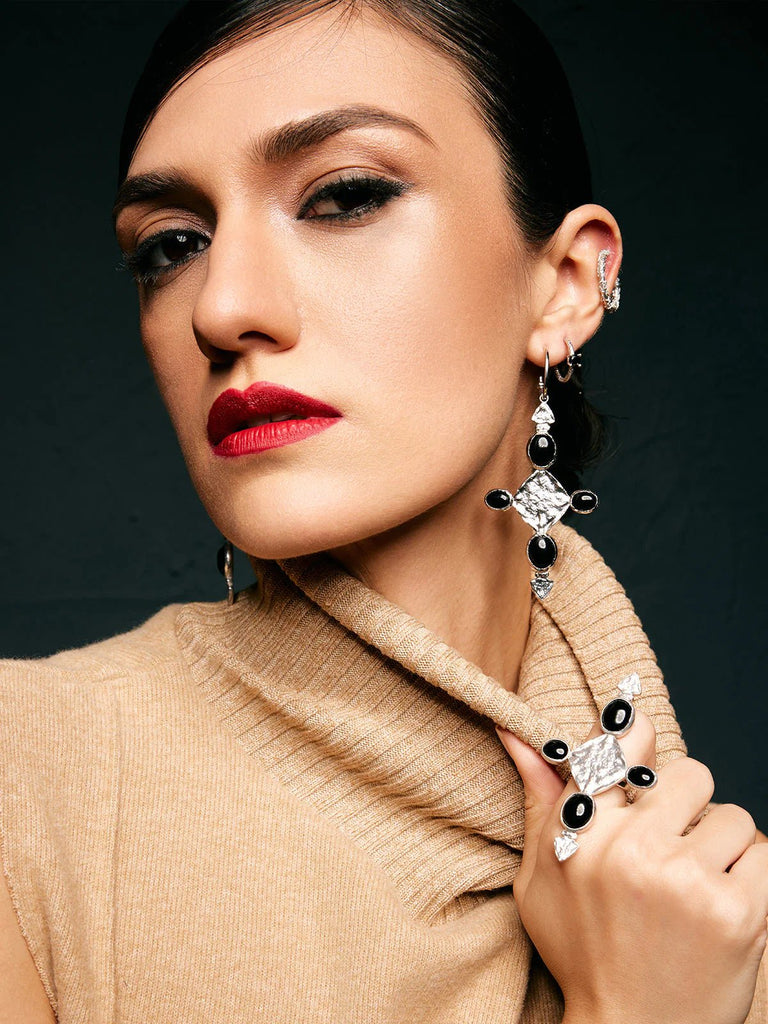 CARYA HOOP SILVER EARRINGS - Maison OrientBodhitaMaison OrientJewelry