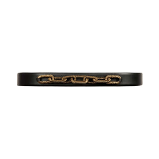 Catena black leather belt with antique gold chain - Maison OrientSerena UziyelMaison OrientBelt