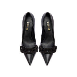 Catena black leather high-heel pump - Maison OrientSerena UziyelMaison OrientPump