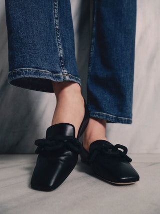 Catena black leather moccasin - Maison OrientSerena UziyelMaison OrientMoccasin
