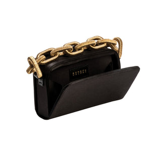 Catena black satin two-sided bag - Maison OrientSerena UziyelMaison OrientClutch