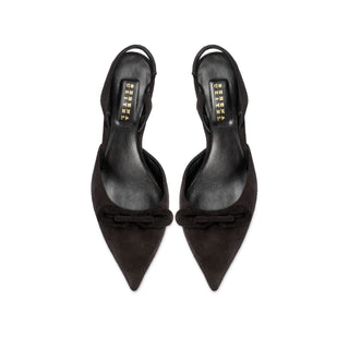 Catena black suede slingback pump - Maison OrientSerena UziyelMaison OrientSlingback Pump