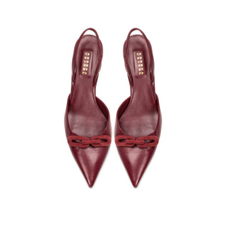 Catena burgundy leather slingback pump - Maison OrientSerena UziyelMaison OrientSlingback Pump