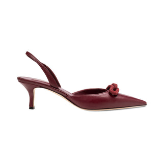 Catena burgundy leather slingback pump - Maison OrientSerena UziyelMaison OrientSlingback Pump