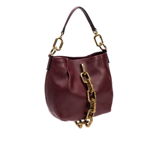 Catena burgundy leather small shoulder pouch - Maison OrientSerena UziyelMaison OrientShoulder Bag