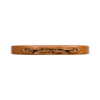 Catena camello leather belt, front view