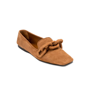 Catena camello suede moccasin seen from above
