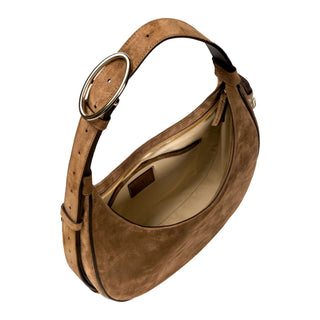 Catena dark beige suede hobo bag - Maison OrientSerena UziyelMaison OrientShoulder Bag