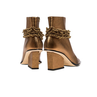 Catena Notte bronze leather cowboy boot - Maison OrientSerena UziyelMaison OrientBoot