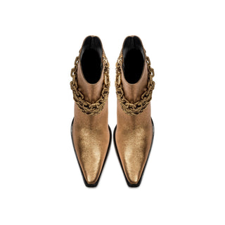 Catena Notte bronze leather cowboy boot - Maison OrientSerena UziyelMaison OrientBoot