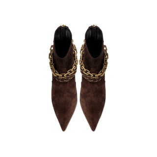 Catena Notte dark brown suede ankle boot - Maison OrientSerena UziyelMaison OrientAnkle Boot
