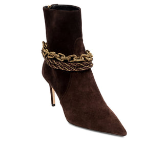 Catena Notte dark brown suede ankle boot - Maison OrientSerena UziyelMaison OrientAnkle Boot