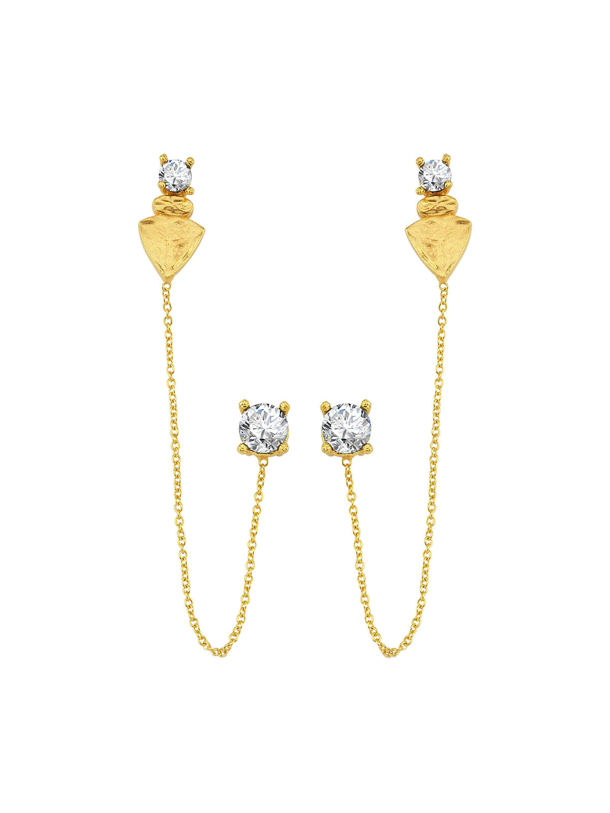 NADIA WHITE DUE EARRINGS