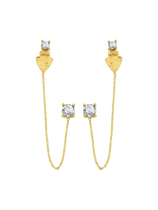 NADIA WHITE DUE EARRINGS