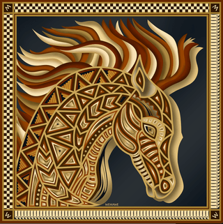 Chara Navy Scarf - Maison OrientWEMAVEMaison OrientScarves