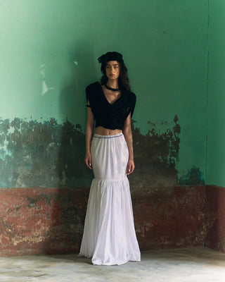 Chiffon Dupatta Draped Top - Maison OrientSZABO SIHAGMaison OrientShirts & Tops