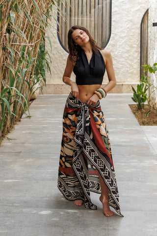 Chloe Black Sarong - Maison OrientWEMAVEMaison OrientScarves