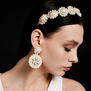 Cream Flower Drop Pearl - Maison OrientPinar OzevlatMaison OrientJewelry