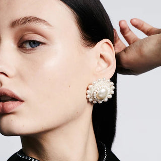 Cream Rose Pearl Studs - Maison OrientPinar OzevlatMaison OrientJewelry