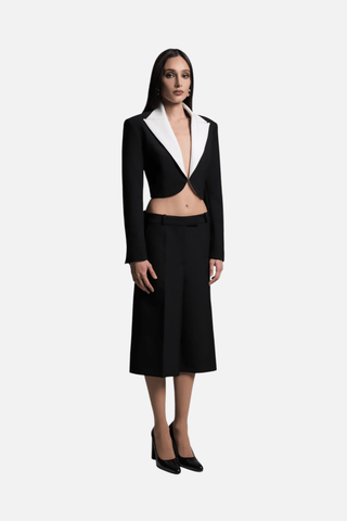 Cropped Black & White Blazer - Maison OrientDaloodMaison OrientJacket