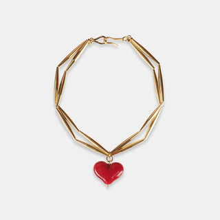 Cuore Duo Necklace - Burgundy - Maison OrientTohum DesignMaison OrientJewelry