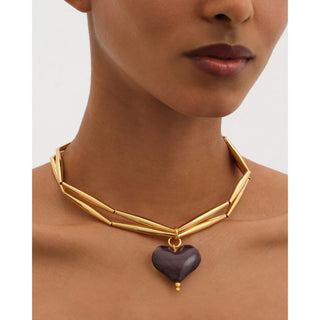 Cuore Duo Necklace - Violet - Maison OrientTohum DesignMaison OrientJewelry