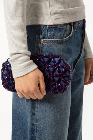 Dark Purple Tebea Clutch - Maison Orient0711Maison OrientHandbags
