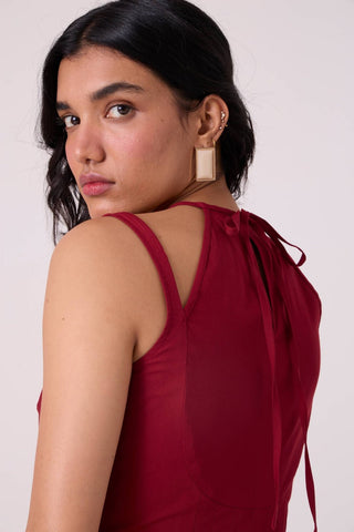 Ellaria Embroidered Red Midi Dress - Maison OrientThe Summer HouseMaison OrientDresses