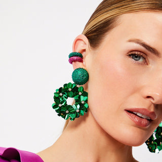 Emerald Green Petite Yasmine Hoops Earrings - Maison OrientPinar OzevlatMaison OrientJewelry