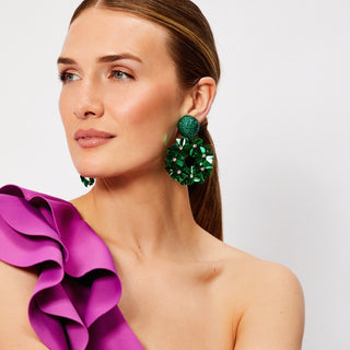 Emerald Green Petite Yasmine Hoops Earrings - Maison OrientPinar OzevlatMaison OrientJewelry