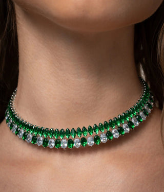 ESOTERIC CHOKER EMERALD AND WHITE - Maison OrientTALITAMaison OrientJewelry