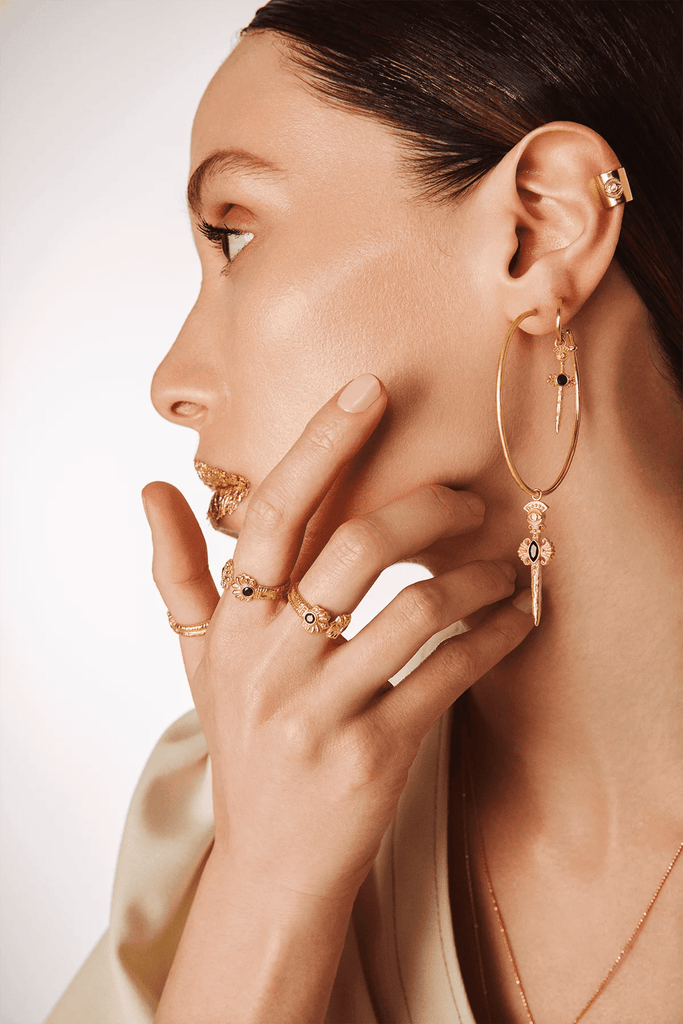 ESPADA EARRINGS - W/GRANDE HOOP - Maison OrientBodhitaMaison OrientJewelry