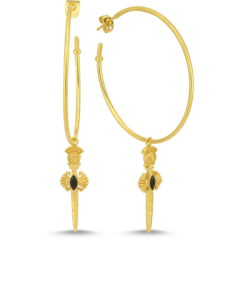 ESPADA EARRINGS - W/GRANDE HOOP - Maison OrientBodhitaMaison OrientJewelry