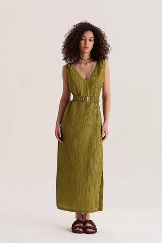 Evia Dress Olive - Maison OrientALARÁMaison OrientClothing