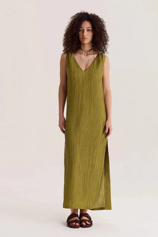 Evia Dress Olive - Maison OrientALARÁMaison OrientClothing