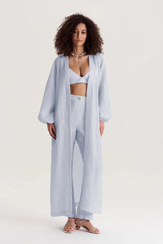 Evia Wrap Dress in Sky Blue - Maison OrientALARÁMaison OrientClothing