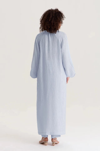 Evia Wrap Dress in Sky Blue - Maison OrientALARÁMaison OrientClothing