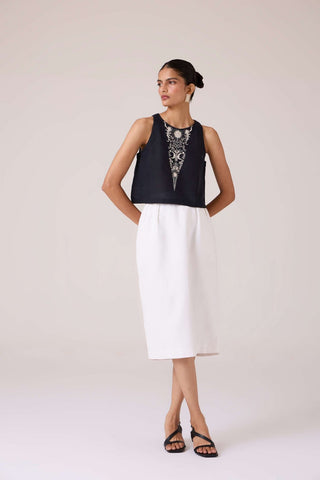 Evora Black Embroidered Top - Maison OrientThe Summer HouseMaison OrientShirts & Tops